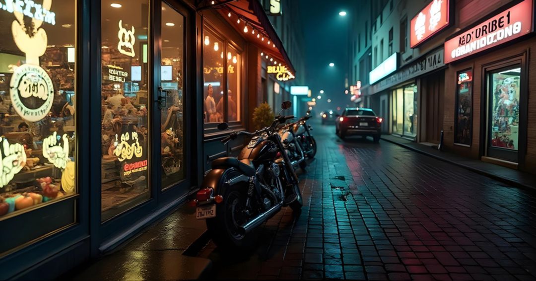 Motociclette parcheggiate con lucchetto Potent